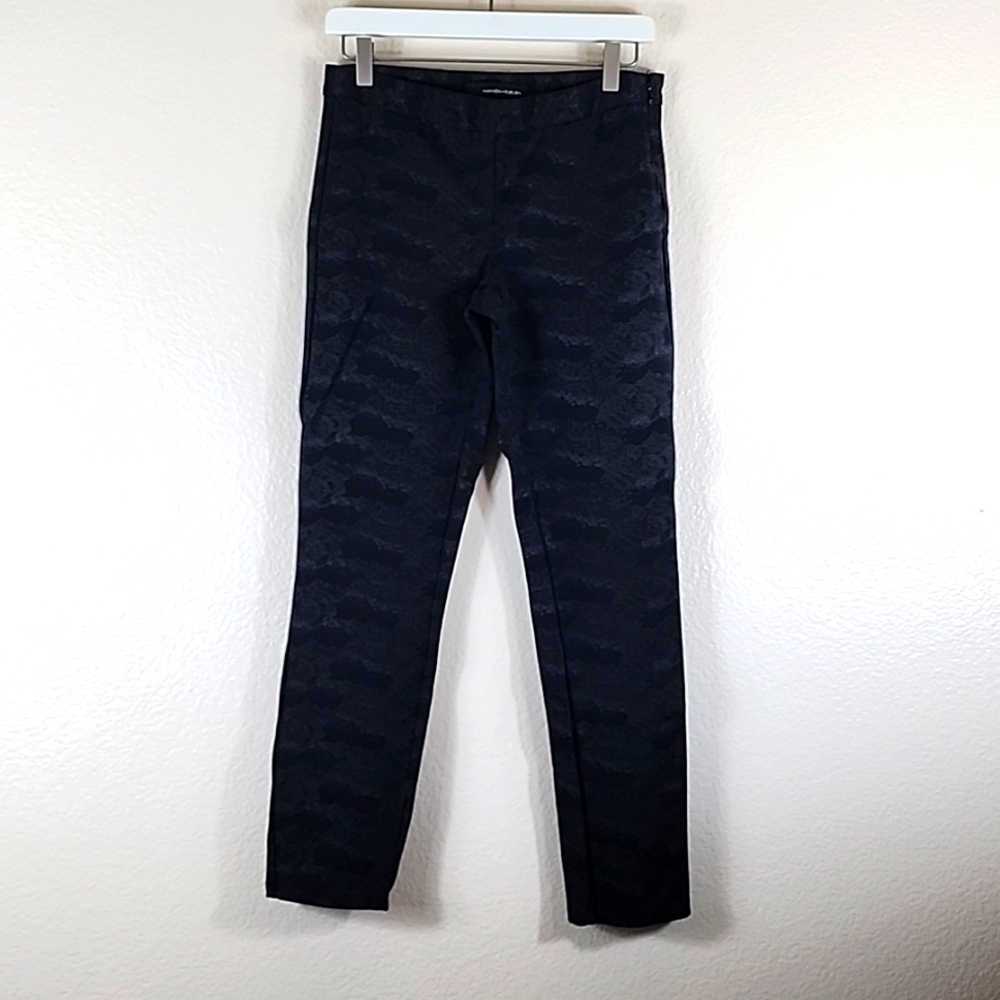 Amanda & Chelsea Black Paisley Print Dress Pants